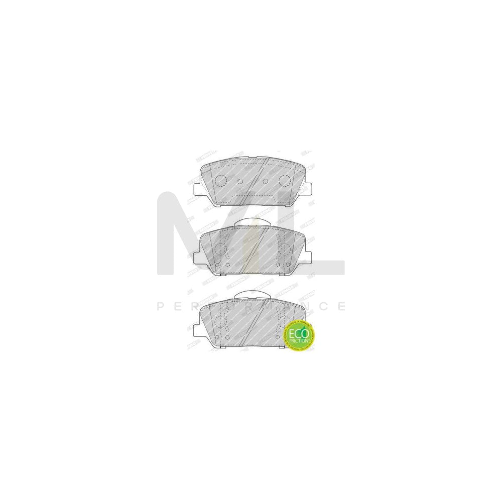 Ferodo FDB4703 Brake Pad Set Premier Eco Friction, With Acoustic Wear Warning, With Accessories