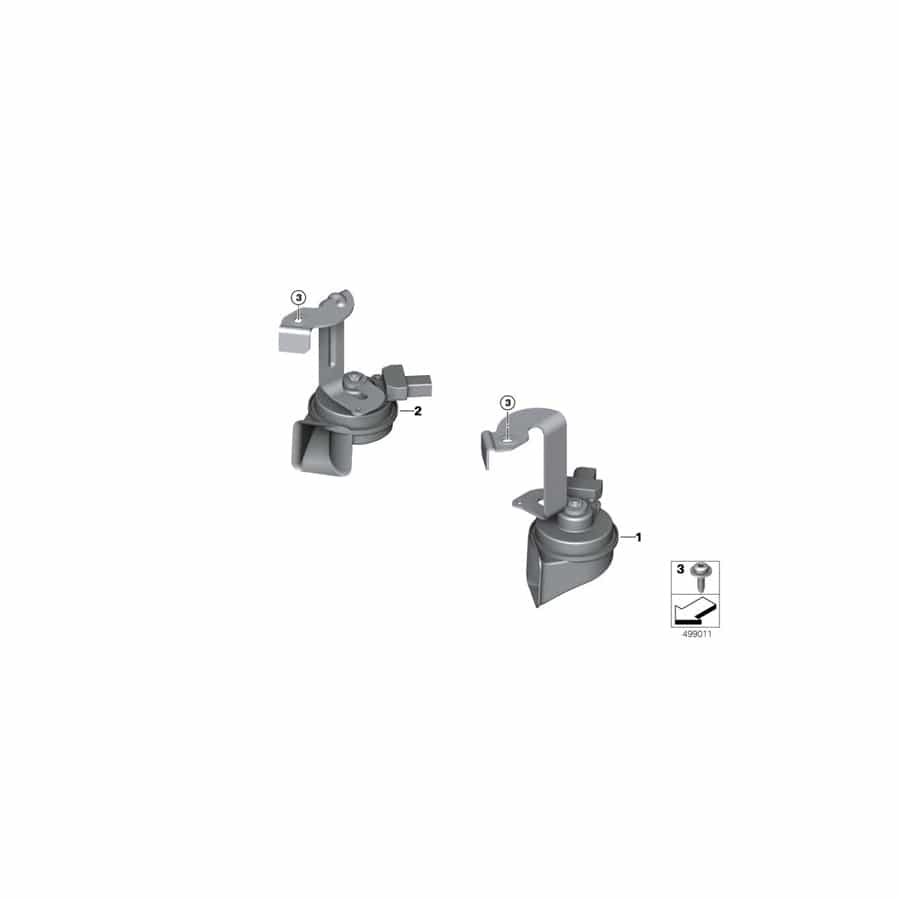 Genuine BMW 61337214931 F40 F44 Horn, Low Pitch (Inc. 220d, 228iX & 120dX)
