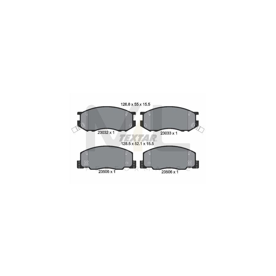 TEXTAR 2303201 Brake pad set with acoustic wear warning