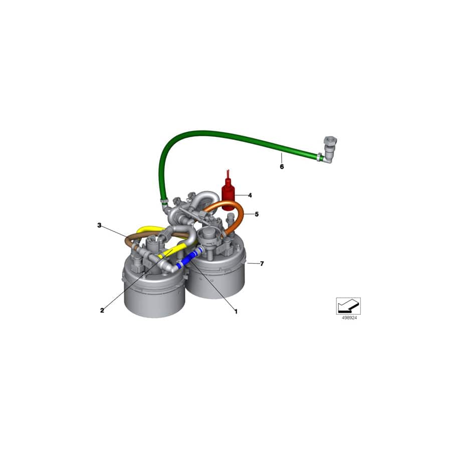 Genuine BMW 16008428621 Fuel Pipe T-PCS. > HP2 (Inc. M6 GT3)
