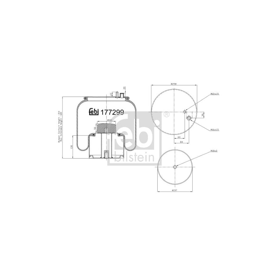 Febi Bilstein 177299 Boot, Air Suspension