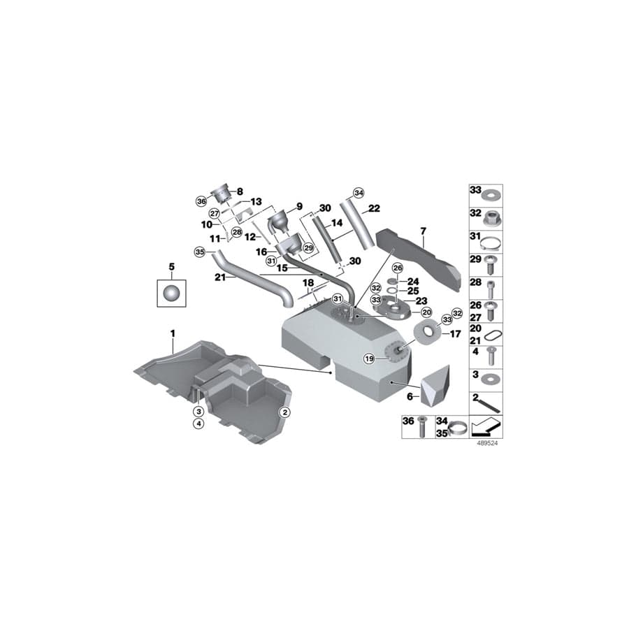 Genuine BMW 16008420173 Foam Wedge (Inc. M6 GT3)