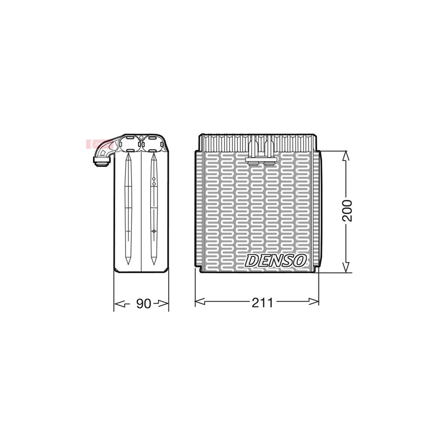 DENSO DEV12001 Air Conditioning Evaporator for Iveco Daily