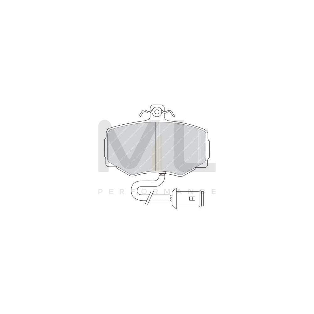Ferodo Premier FDB468 Brake Pad Set for Jaguar Xj Incl. Wear Warning Contact, With Brake Caliper Screws