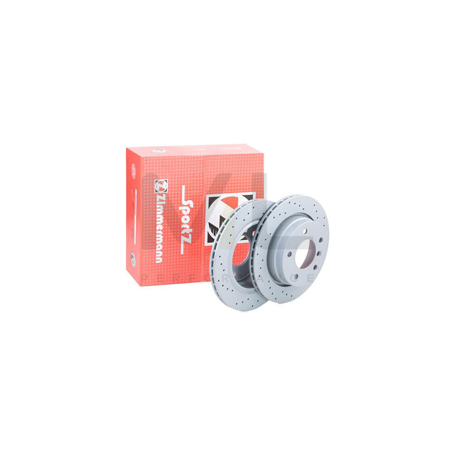 ZIMMERMANN SPORT COAT Z 150.1283.52 Brake Disc for BMW 3 Series Externally Vented, Perforated, Coated, High-carbon - 1 piece