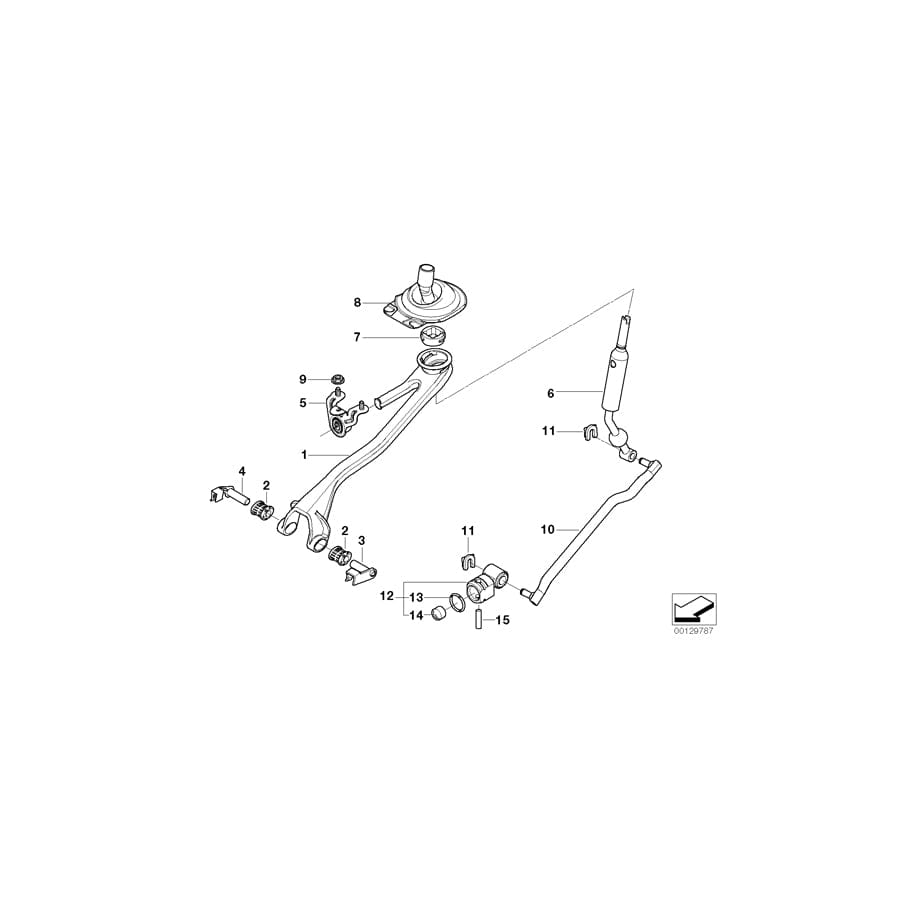 Genuine BMW 25117540420 E53 Selector Rod Chrome-free CR(VI) (Inc. X5 3.0i)