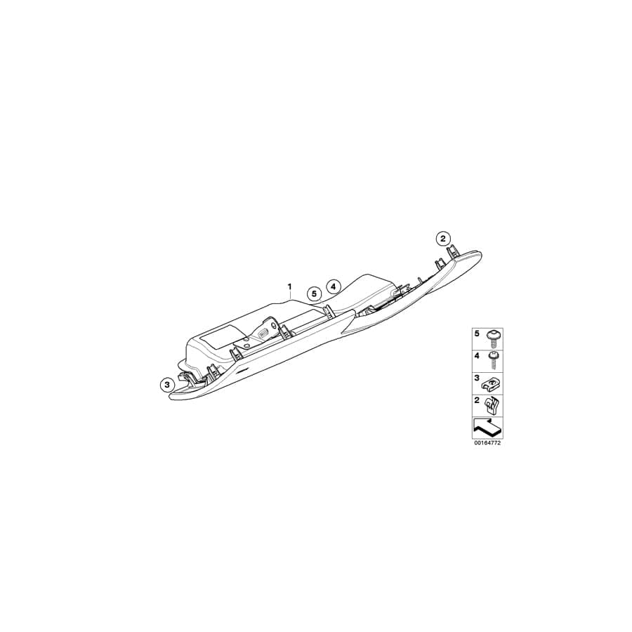 Genuine BMW 51458037726 E93 Trim Panel, Knee Protector SCHWARZ (Inc. M3)