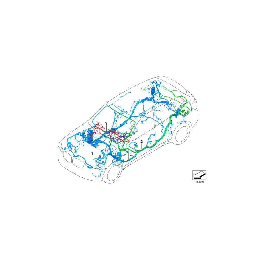 Genuine BMW 61112462620 Audio Wiring Harness, Duplicate (Inc. X4 25dX, X4 20iX & X4 M40dX)