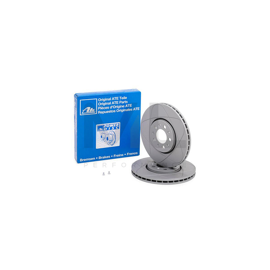 ATE PowerDisc 24.0325-0113.1 Brake Disc Vented, Coated, High-carbon, with bolts/screws - 1 piece