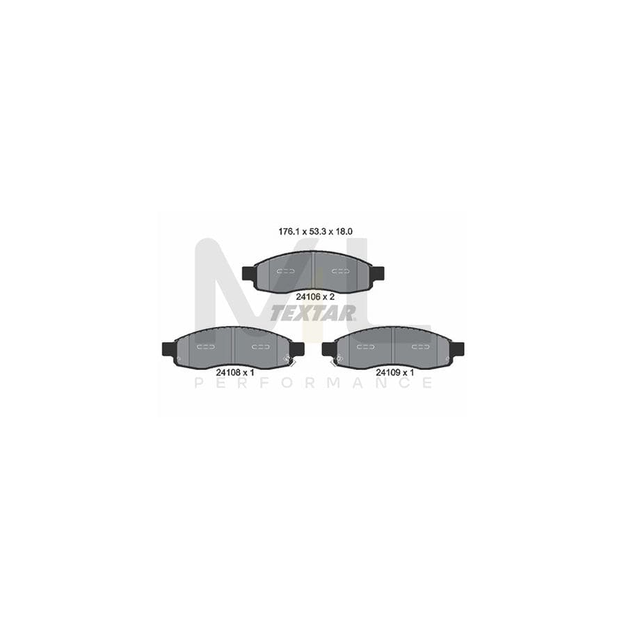 TEXTAR 2410601 Brake pad set with acoustic wear warning