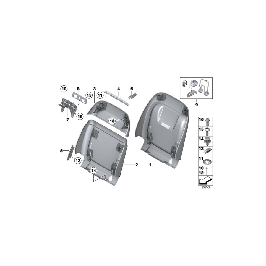 Genuine BMW 52107321147 F01 F07 F02 Rear Section, Basis VENETOBEIGE (Inc. 730d, 740i & 750Li)