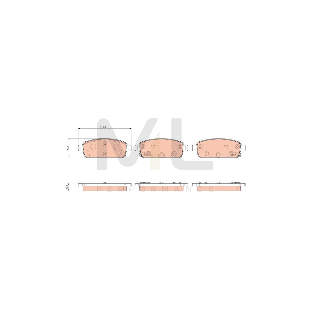 TRW Gdb1927 Brake Pad Set With Acoustic Wear Warning
