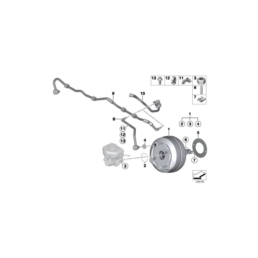 Genuine BMW 11667622724 F21 F20 F31 Vacuum Pipe (Inc. 116i, 114i & 320i ed)