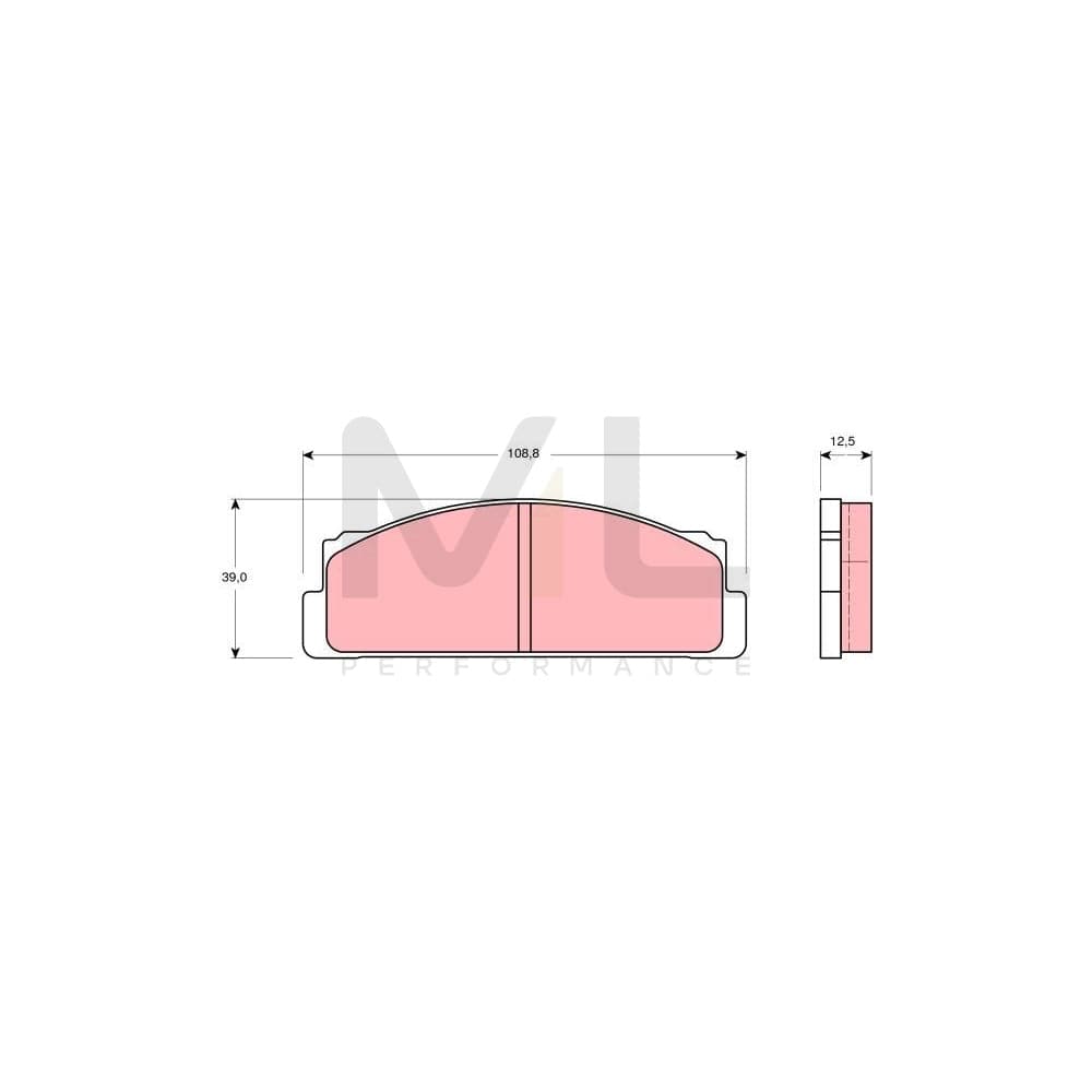 TRW Gdb105 Brake Pad Set Not Prepared For Wear Indicator