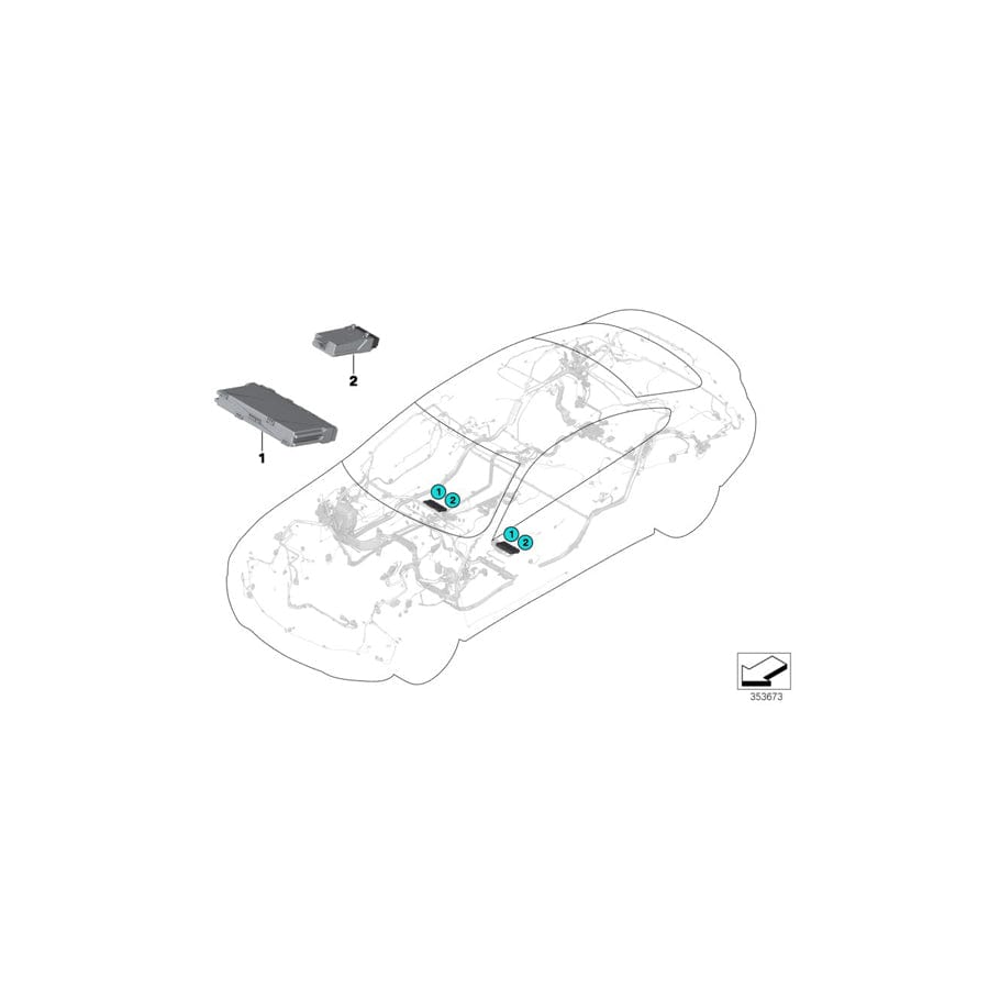 Genuine BMW 61359459673 RR5 F31 F11 Seat Module (Inc. 318dX, X4 28iX & ALPINA B6)