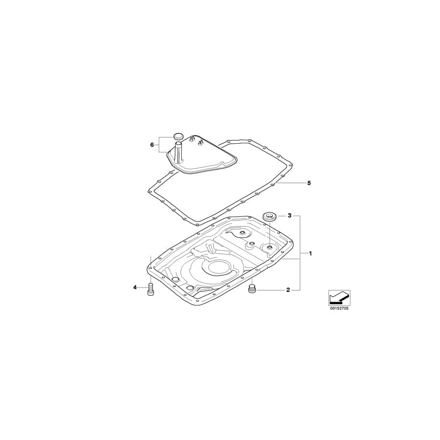 Genuine BMW 24117552348 E53 E83 Torx Bolt M6X22,5 (Inc. X3 3.0d, X5 3.0d & X5 4.8is)
