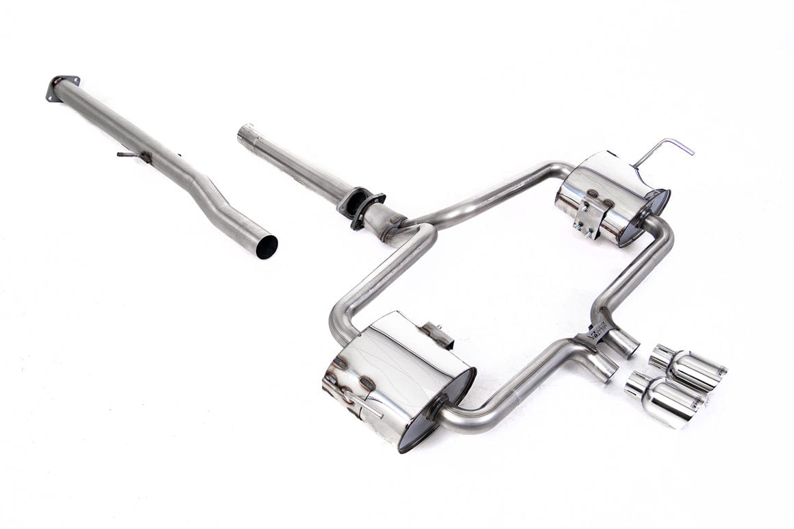 MillTek SSXM479 Mini R53 Cooper S Cat-Back Non-Resonated with Polished 76mm Trims