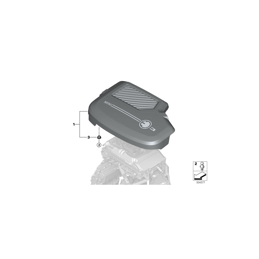 Genuine BMW 11149846076 F56 Ball Pin (Inc. Cooper SE)
