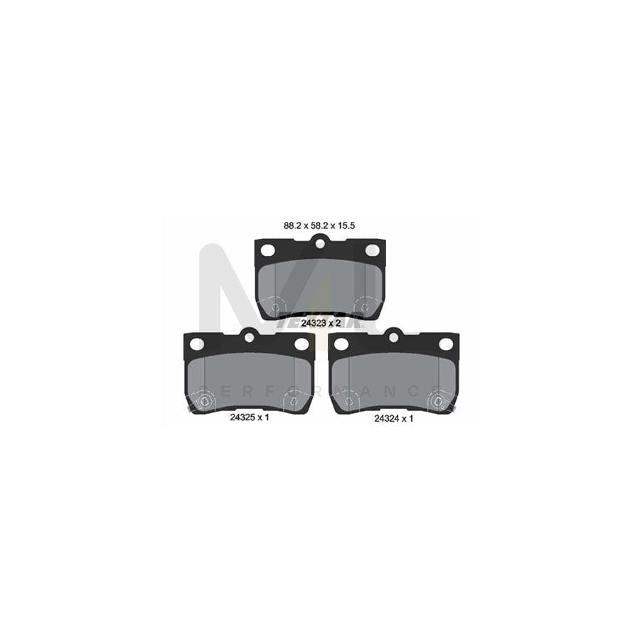 TEXTAR 2432301 Brake pad set with acoustic wear warning