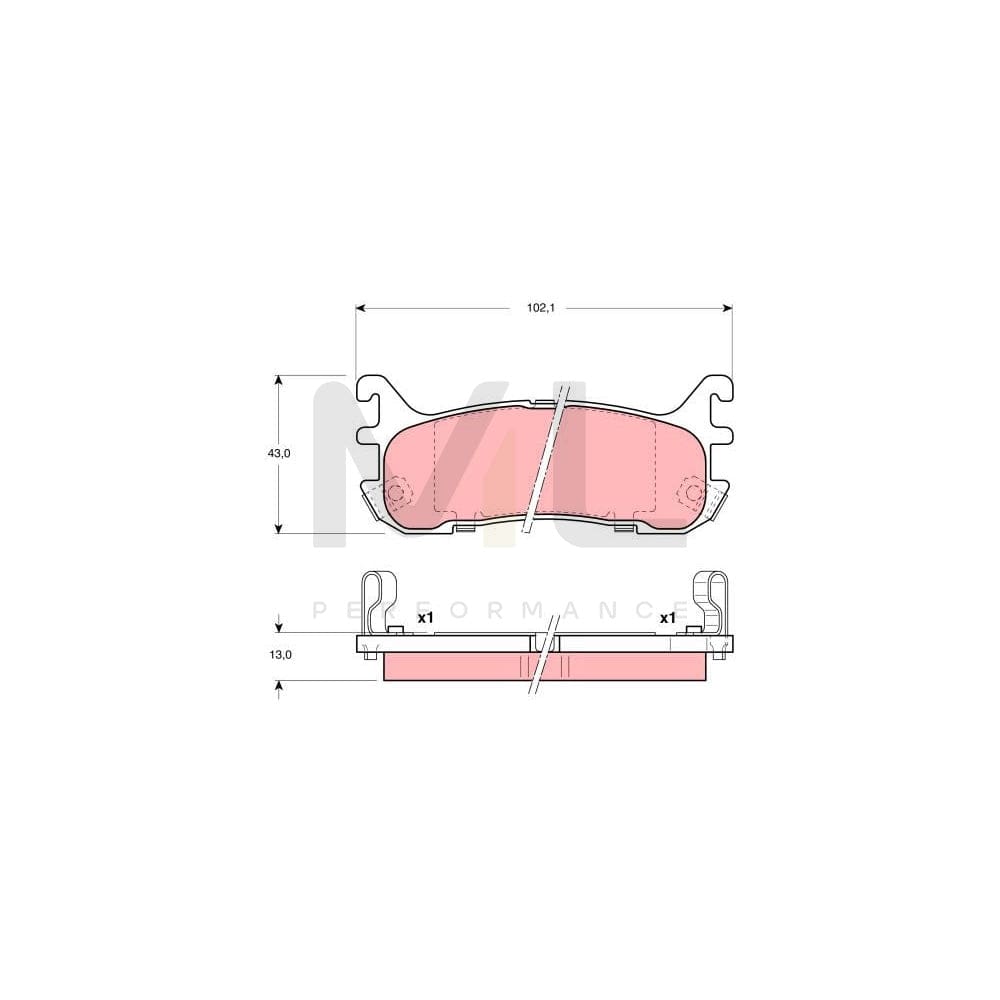 TRW Gdb3129 Brake Pad Set For Mazda Mx-5 With Acoustic Wear Warning