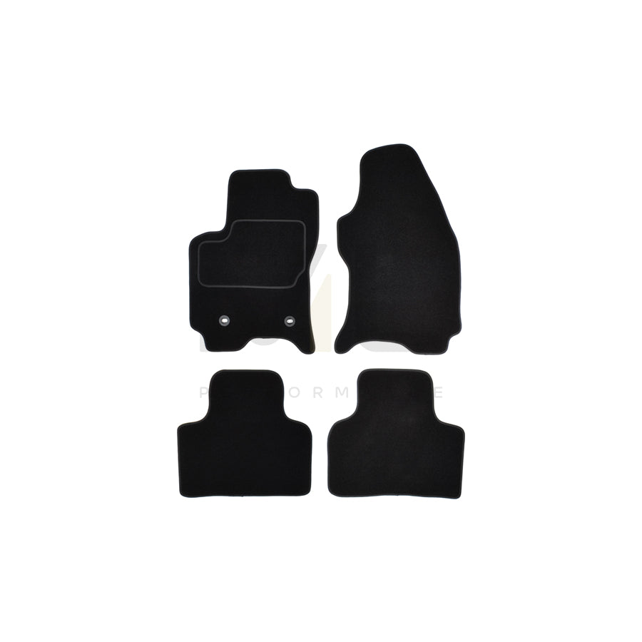 CUSTOPOL Tailored 122395 Floor mat set for FORD MONDEO Textile, Front and Rear, Quantity: 4, Black