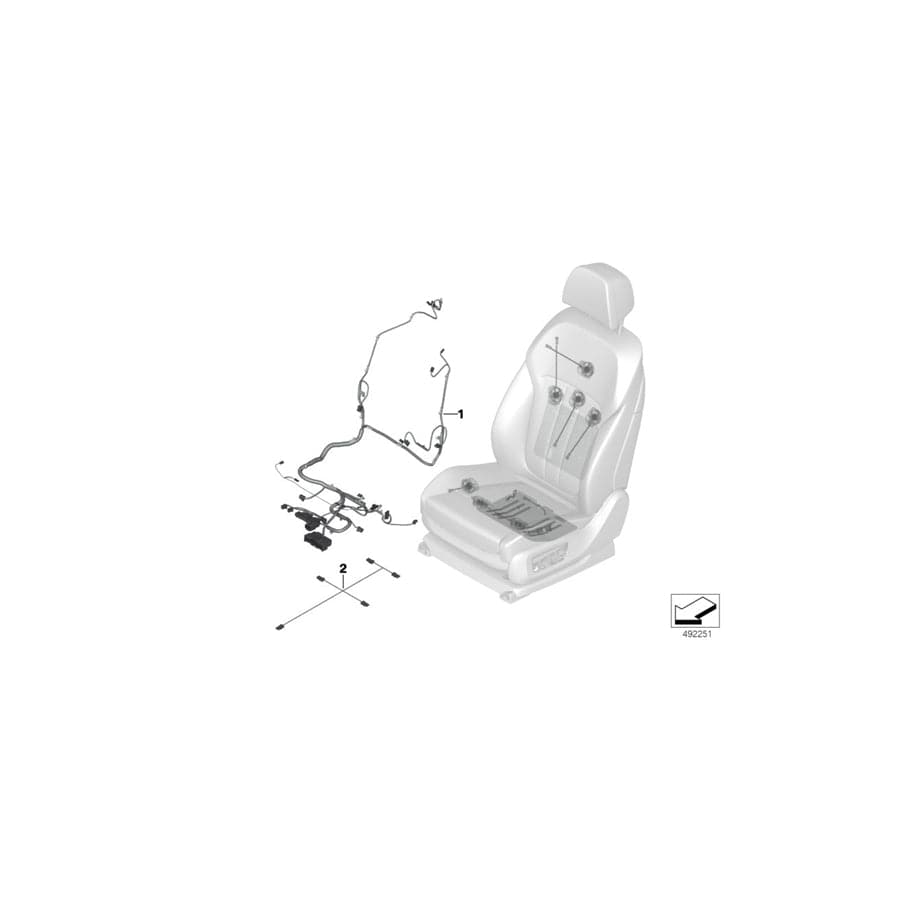 Genuine BMW 61128736207 G07 G05 G06 Wiring Set Seat Left (Inc. X7 50iX, X6 30dX & X5 25dX)