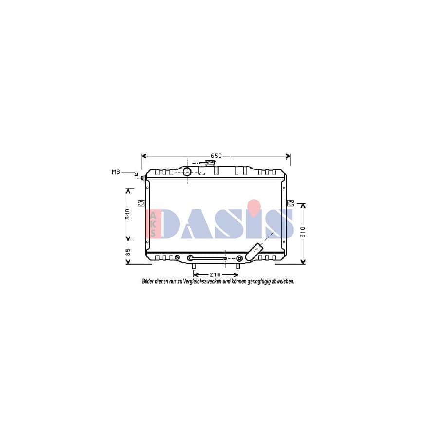 AKS Dasis 560011N Engine Radiator for Hyundai H100