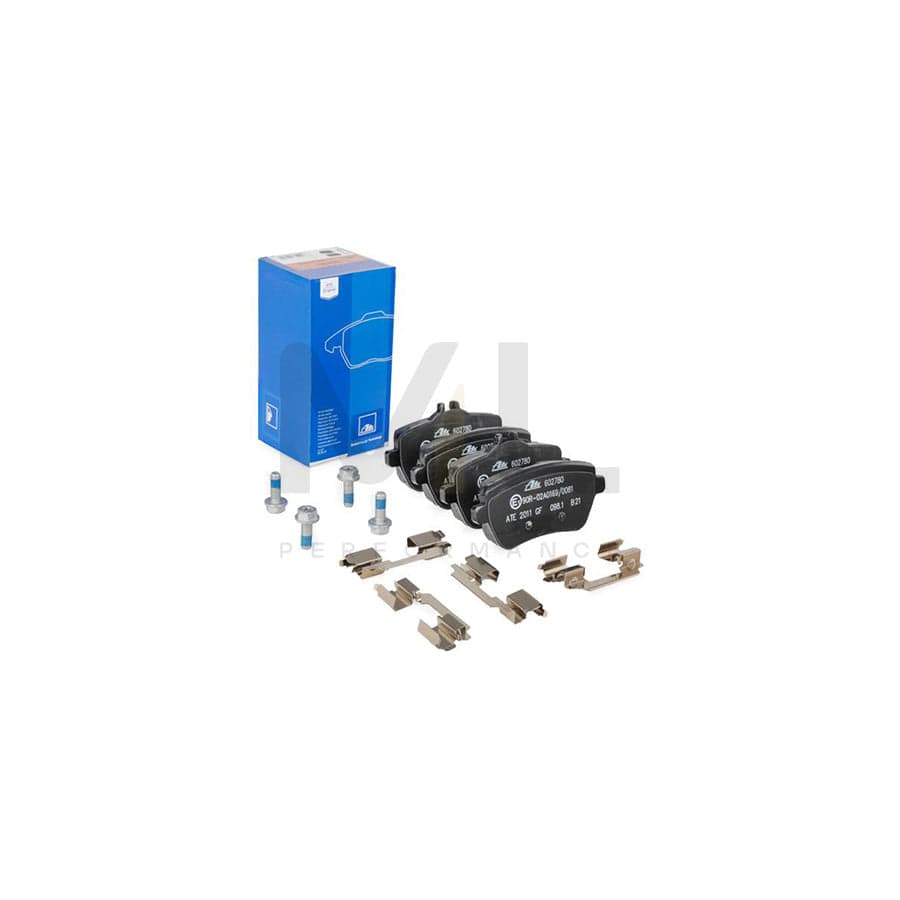 ATE 13.0460-2780.2 Brake pad set excl. wear warning contact, prepared for wear indicator, with brake caliper screws, with accessories