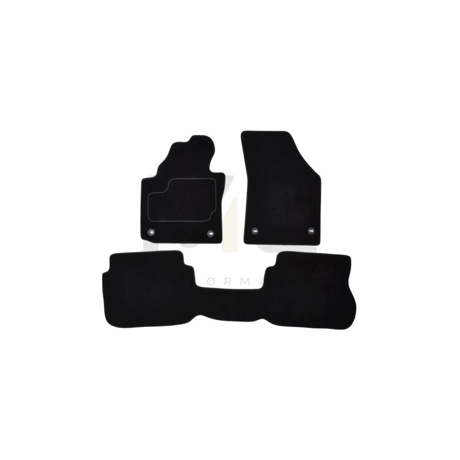 MAMMOOTH Tailored A041 VW45 PRM 01 Floor mat set for VW CADDY Textile, Front and Rear, Quantity: 3, Black