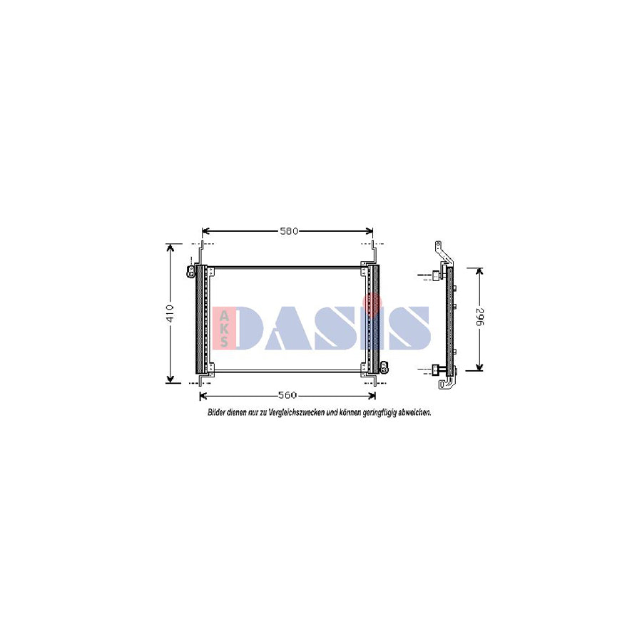 AKS Dasis 082340N Air Conditioning Condenser for Fiat Multipla (186)