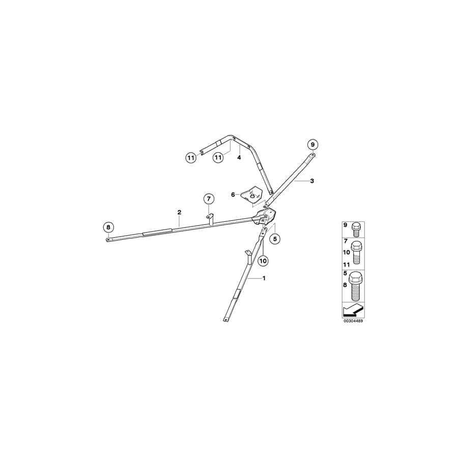 Genuine BMW 51614419069 E93 Protective Runner, Rear (Inc. 330d, 328i & 330i)