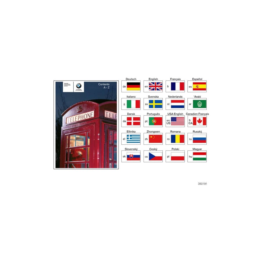 Genuine BMW 01410157456 E39 E83 E53 Owner'S Handbook, Telephone "En Us" SA639 (Inc. Z4 M3.2, Z4 3.0i & X5 4.4i)