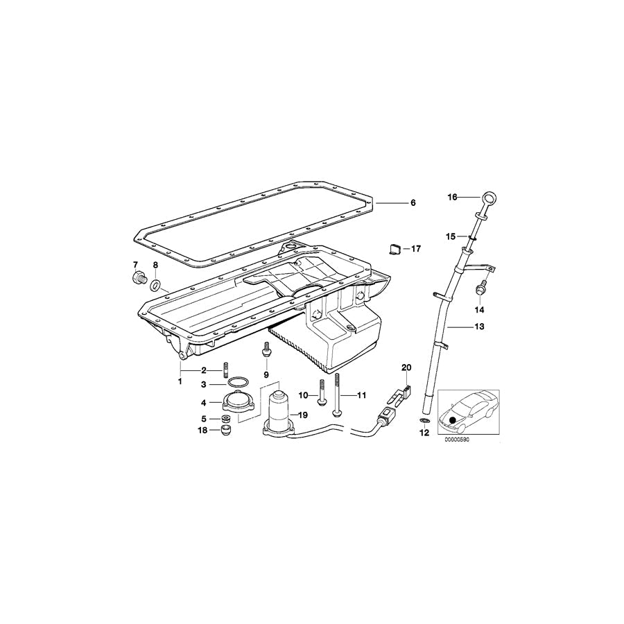 Genuine BMW 11432244255 E36 Dipstick (Inc. 325td)