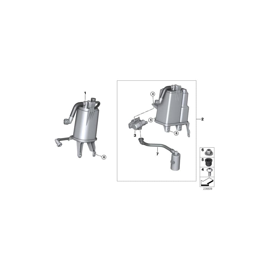 Genuine BMW 16117327885 F15 F16 Activated Charcoal Filter (Inc. X5 50iX, X6 35i & X6 50iX 4.0)