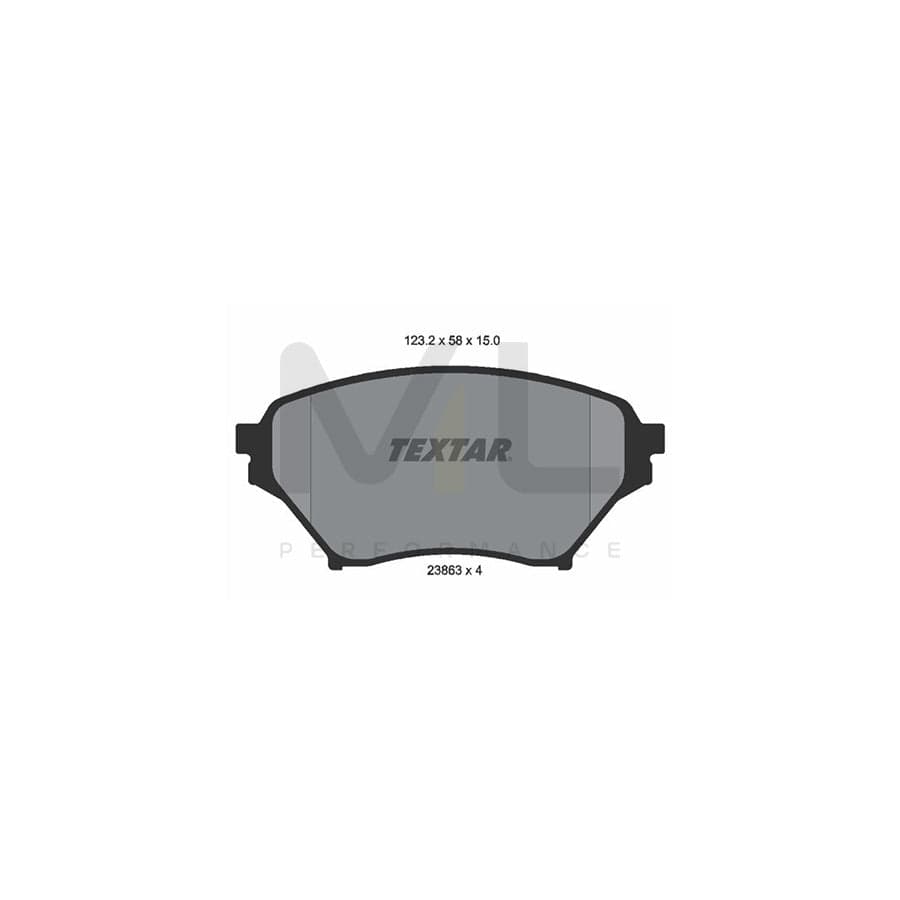 TEXTAR 2386301 Brake pad set for MAZDA MX-5 II (NB) not prepared for wear indicator