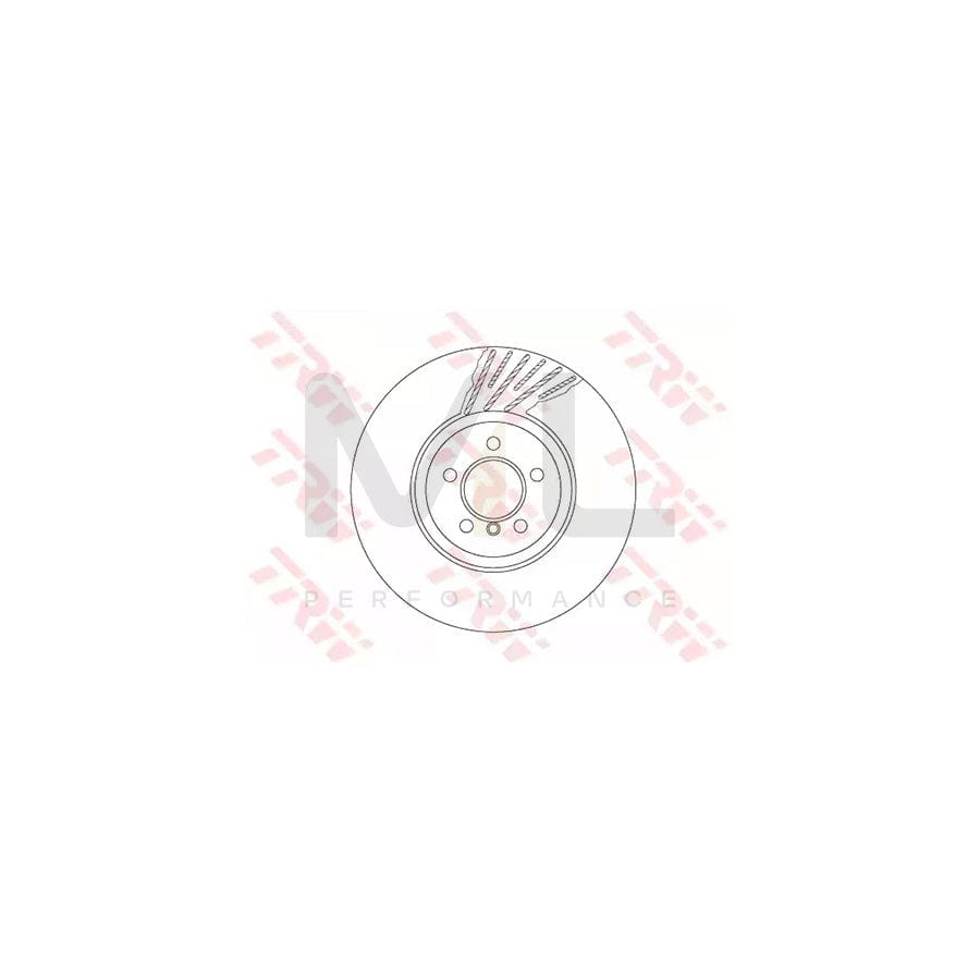 TRW DF6613S Brake Disc Two-piece brake disc, Vented, High-carbon