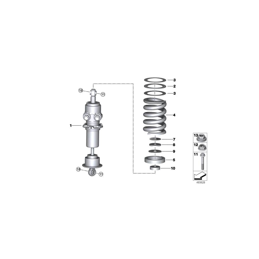 Genuine BMW 31308424192 Stopper, Front 45X12,5X4 mm (Inc. M6 GT3)