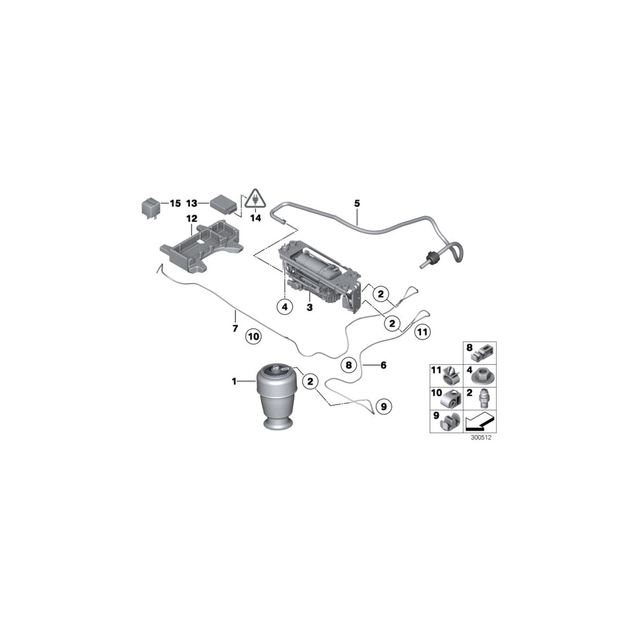 Genuine BMW 37206785929 F07 Vent Tubing (Inc. 530d 155kW, 535iX & 550iX)