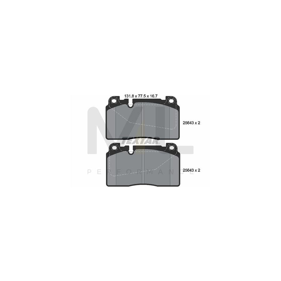 TEXTAR 2564301 Brake pad set prepared for wear indicator