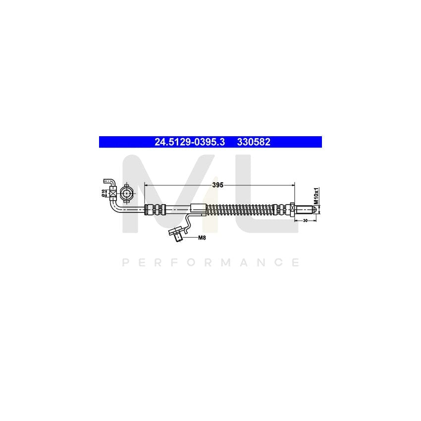 ATE 24.5129-0395.3 Brake Hose 395mm