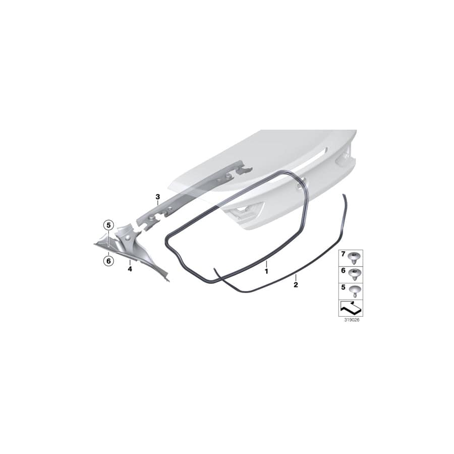 Genuine BMW 51497453351 F12 Trim, Drip Rail, Left (Inc. 650iX 4.4, 650i & M6)