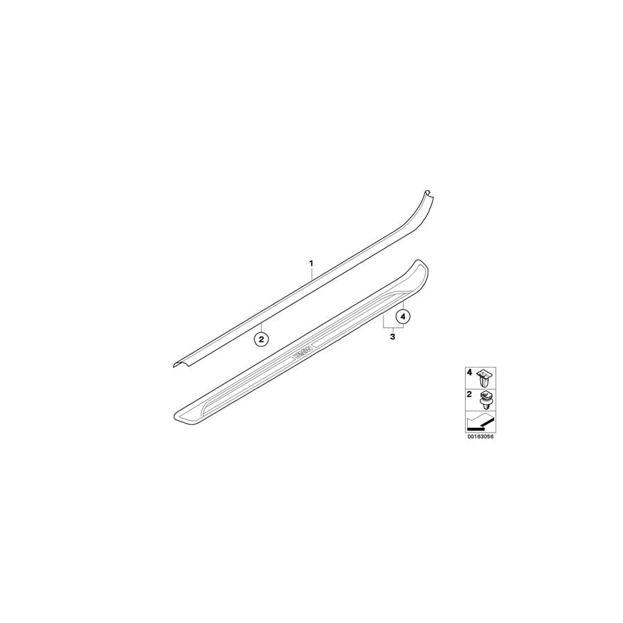 Genuine BMW 51417365104 E88 Cover, Entrance, Right LIMITED EDITION (Inc. 118d, 120i & 128i)