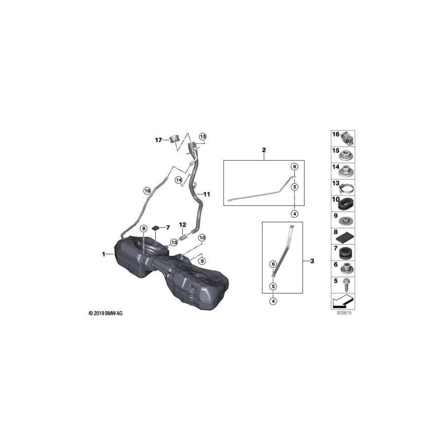 Genuine BMW 16117297317 G30 G11 G20 Damping Strip 60X30 mm (Inc. 750LiX 4.0, 730Ld & 320dX)