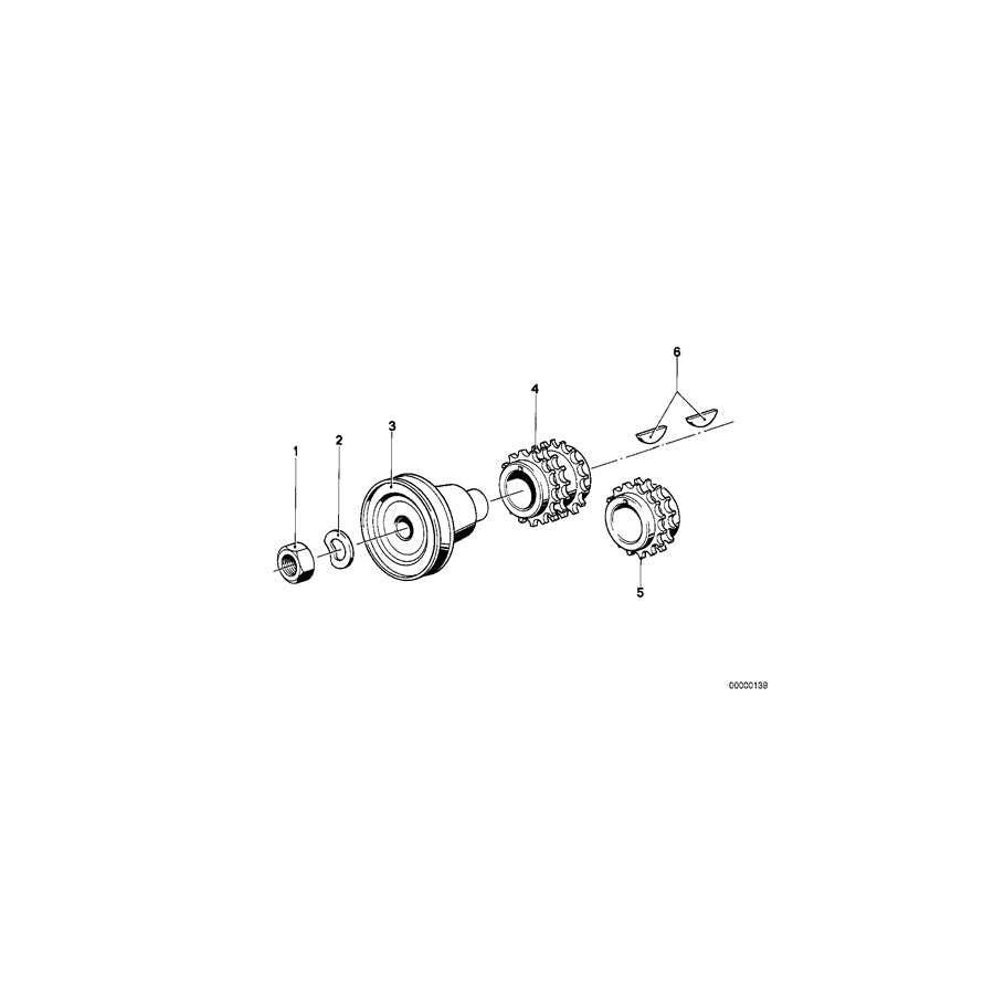 Genuine BMW 11211286336 E30 E28 E21 Pulley (Inc. 318i, 316 & 318)