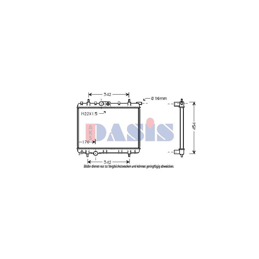 AKS Dasis 160089N Engine Radiator