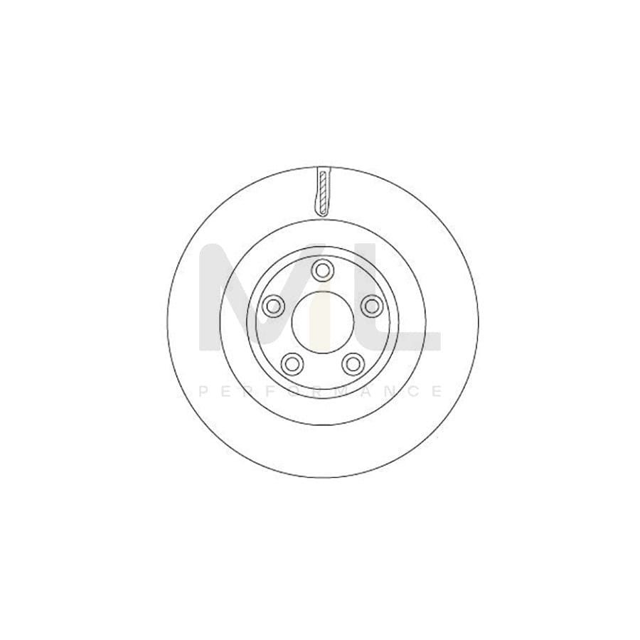TRW DF6816S Brake Disc for JAGUAR F-TYPE Vented, Painted - 1 piece