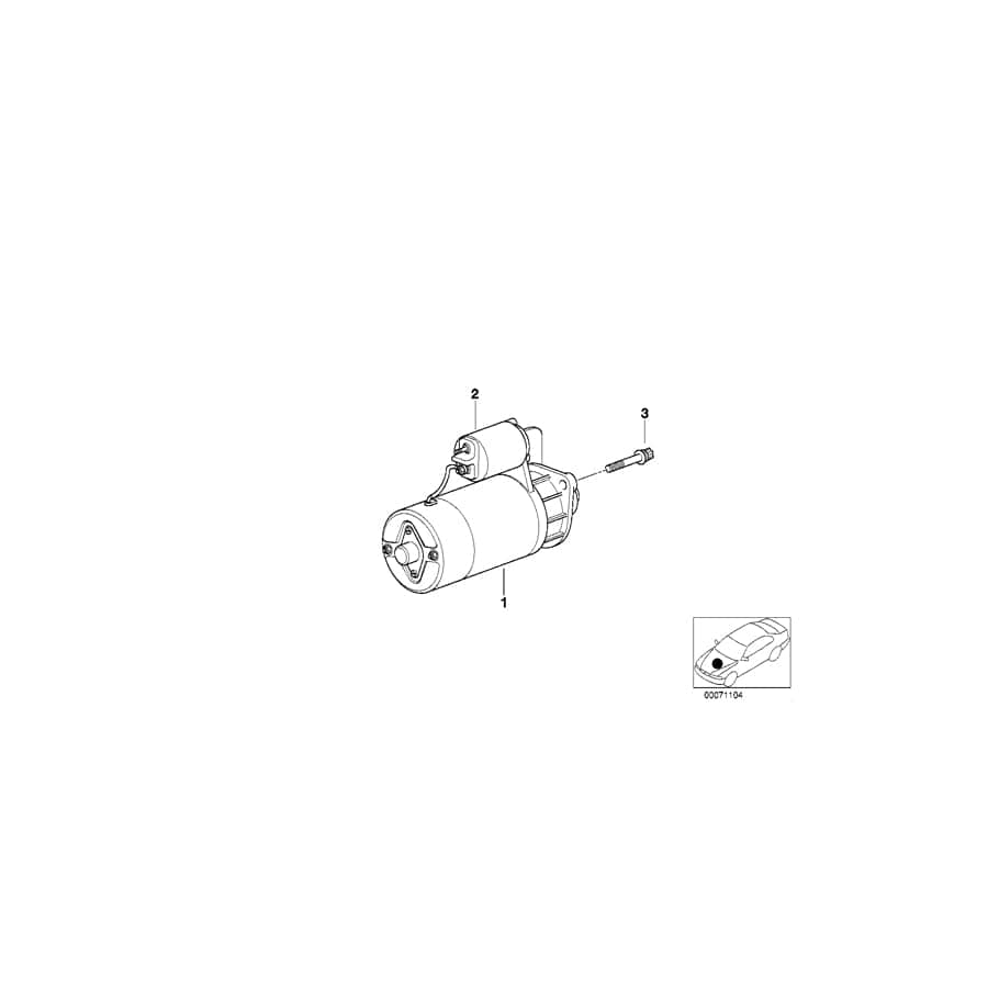 Genuine BMW 07129904681 E63 E30 E66 Torx Bolt M10X65-8.8-ZNS3 (Inc. 330i, 728i & Z4 3.0i)