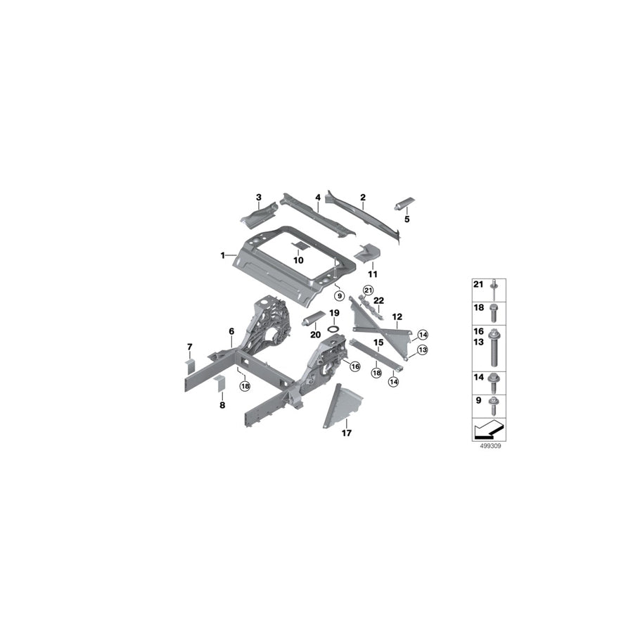 Genuine BMW 41007410903 I01 I01 Rear Left Side Member (Inc. i3 120Ah, i3 94Ah & i3 60Ah Rex)