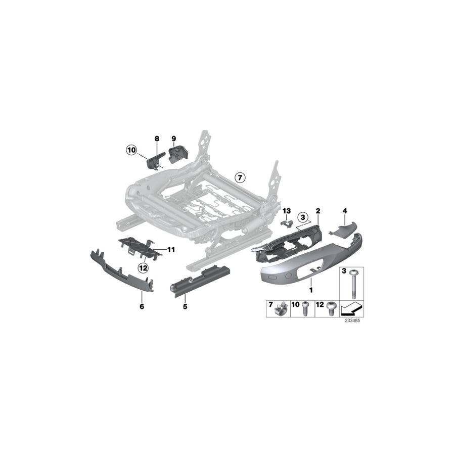 Genuine BMW 52107385860 F25 F26 Trim, Seat Outer Right BEIGE (Inc. X3 35iX, X3 18i & X4 30dX)