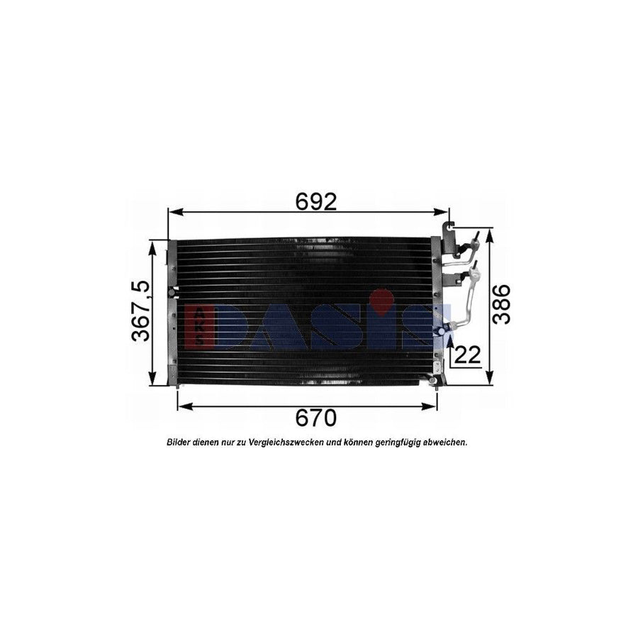 AKS Dasis 142015N Air Conditioning Condenser for Mitsubishi Space Runner I (N1, N2)